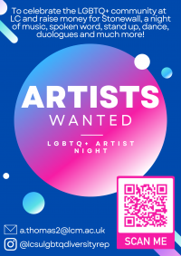 Artists Wanted for LGBTQ+ showcase night image