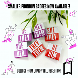 Now Available: Small Pronoun Badges image