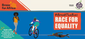 Race for Equality - Raise funds for Brass For Africa. Acai Life will match all donations up to a total value of £10,000 from 1st-31st March.