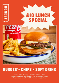 Honest Burgers £10 Lunch Special + Student Discount image