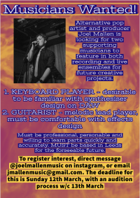 Guitarists and Keyboardists Wanted! image