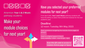 Module Choices Deadline Midday Today image