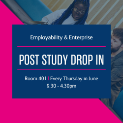Employability and Enterprise - Post Study Drop Ins image